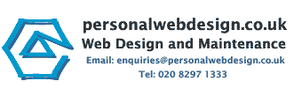 personalwebdesign.co.uk Tel: 020 8297 1333